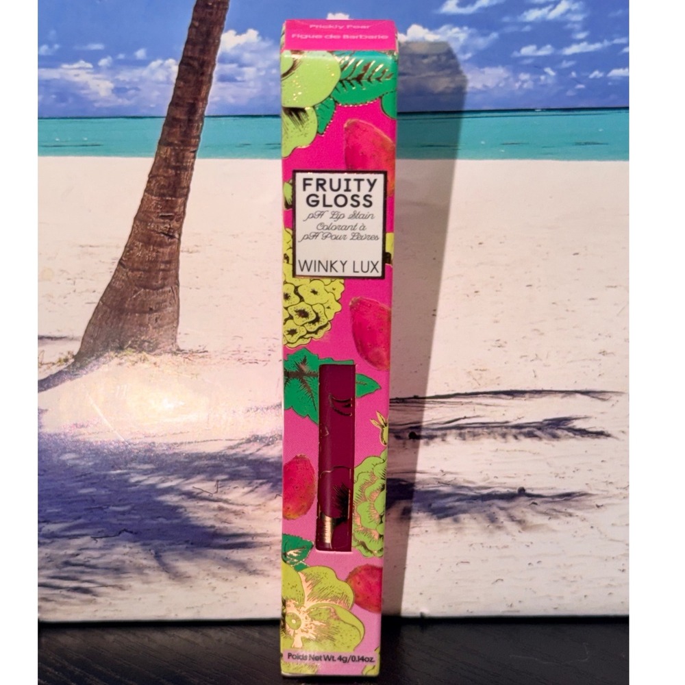 Winky Lux Fruity Gloss pH Lip Stain Prickly Pear Pink High Shine Vegan NEW